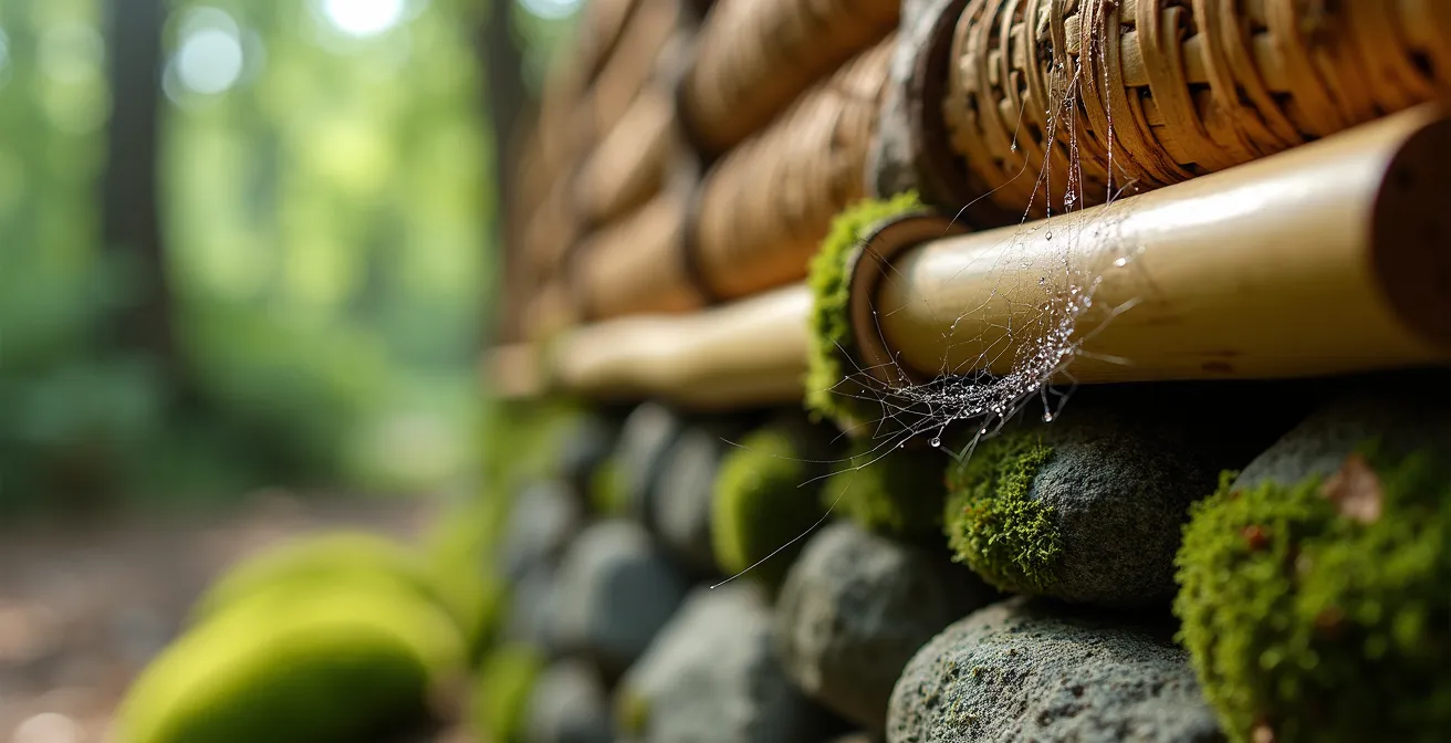 Éco-lodge authentique intégré harmonieusement dans son environnement naturel